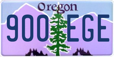 OR license plate 900EGE