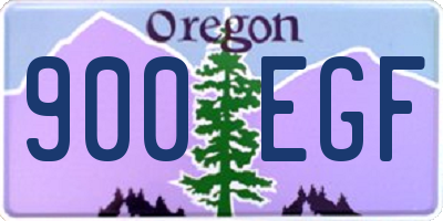 OR license plate 900EGF