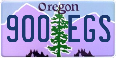 OR license plate 900EGS