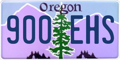 OR license plate 900EHS