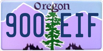 OR license plate 900EIF
