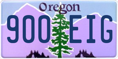 OR license plate 900EIG