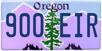 OR license plate 900EIR