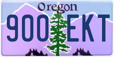 OR license plate 900EKT