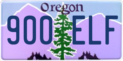 OR license plate 900ELF