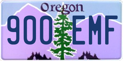 OR license plate 900EMF