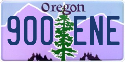 OR license plate 900ENE