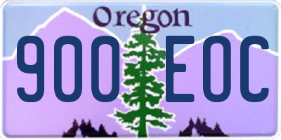 OR license plate 900EOC