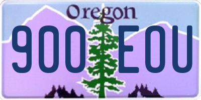 OR license plate 900EOU