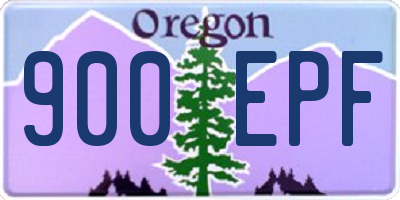 OR license plate 900EPF