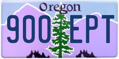 OR license plate 900EPT