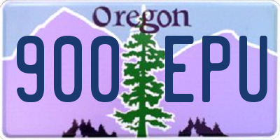OR license plate 900EPU