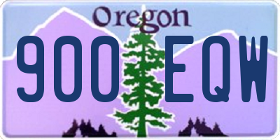 OR license plate 900EQW