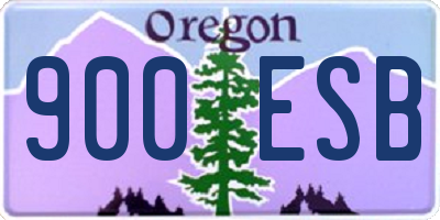 OR license plate 900ESB