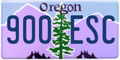 OR license plate 900ESC
