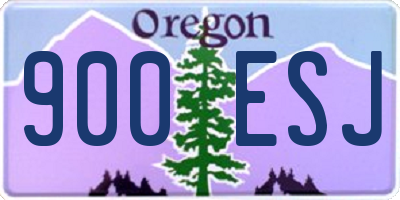 OR license plate 900ESJ