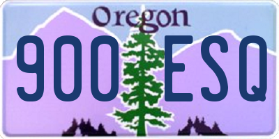OR license plate 900ESQ