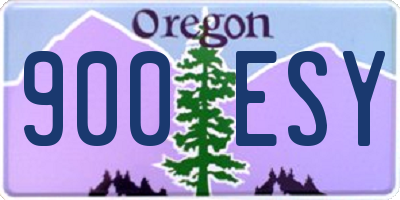 OR license plate 900ESY