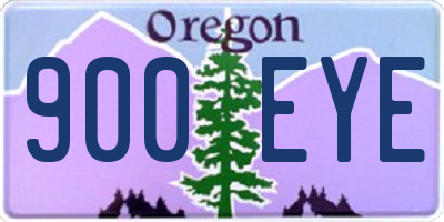 OR license plate 900EYE