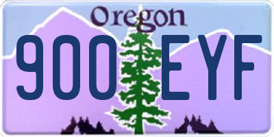 OR license plate 900EYF