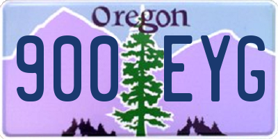 OR license plate 900EYG