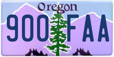 OR license plate 900FAA