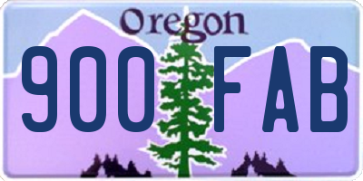 OR license plate 900FAB