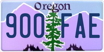 OR license plate 900FAE