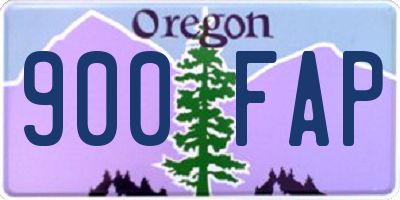 OR license plate 900FAP