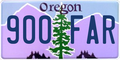OR license plate 900FAR