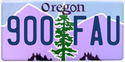 OR license plate 900FAU