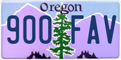 OR license plate 900FAV