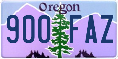 OR license plate 900FAZ