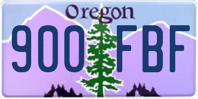 OR license plate 900FBF