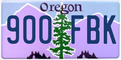 OR license plate 900FBK
