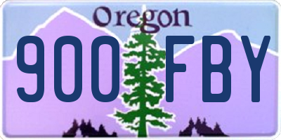 OR license plate 900FBY