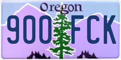 OR license plate 900FCK