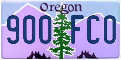 OR license plate 900FCO