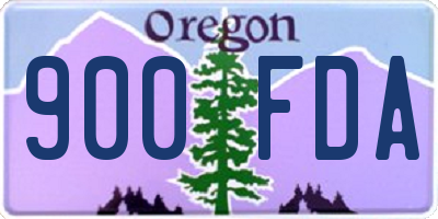 OR license plate 900FDA