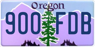 OR license plate 900FDB