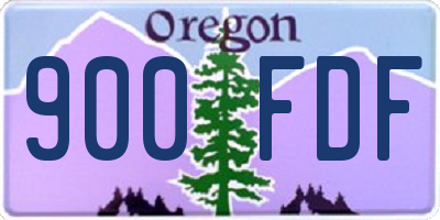 OR license plate 900FDF