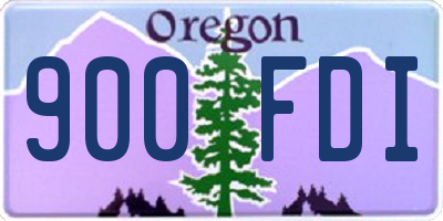 OR license plate 900FDI