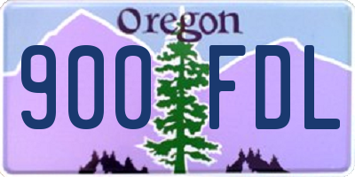 OR license plate 900FDL