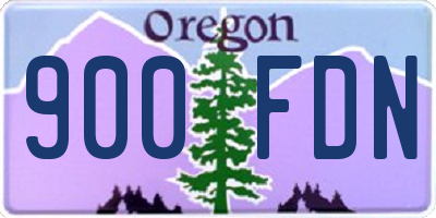 OR license plate 900FDN