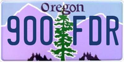 OR license plate 900FDR