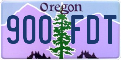 OR license plate 900FDT