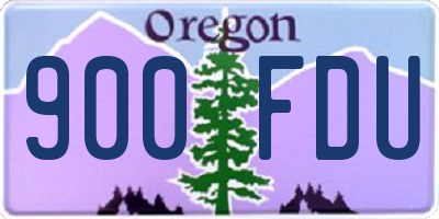 OR license plate 900FDU