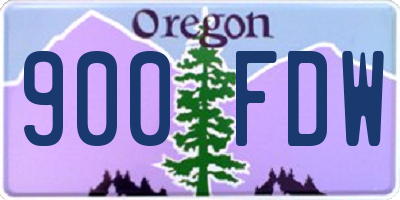 OR license plate 900FDW