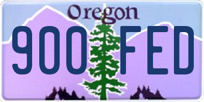OR license plate 900FED