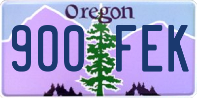 OR license plate 900FEK